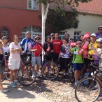 Sozialdemokratische Radfahrer unterwegs zum Deutschlandfest der SPD